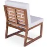 Buy Garden Armchair in Boho Bali Design, Wood and Canvas - Bayen White 60299 home delivery