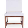 Buy Garden Armchair in Boho Bali Design, Wood and Canvas - Bayen White 60299 - in the EU