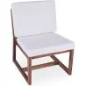 Buy Garden Armchair in Boho Bali Design, Wood and Canvas - Bayen White 60299 - in the EU