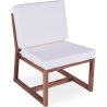 Buy Garden Armchair in Boho Bali Design, Wood and Canvas - Bayen White 60299 in the Europe