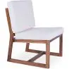 Buy Garden Armchair in Boho Bali Design, Wood and Canvas - Bayen White 60299 - in the EU