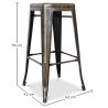 Buy Bar Stool – Industrial Style – Steel – 76 cm – Metalix Metallic bronze 60148 - in the EU