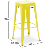 Buy Bar Stool - Industrial Design - 76cm - Metalix Yellow 60148 home delivery