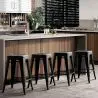 Buy Bistrot Metalix Stool Matte Metal - 60cm - New edition Black 60324 with a guarantee