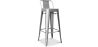 Buy Bar Stool with Backrest - Industrial Design - 76cm - New Edition - Metalix Steel 60325 at MyFaktory