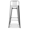 Buy Bar Stool with Backrest - Industrial Design - 76cm - New Edition - Metalix Steel 60325 - prices