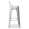 Buy Bar Stool with Backrest - Industrial Design - 76cm - New Edition - Metalix Steel 60325 at MyFaktory
