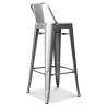 Buy Bar Stool with Backrest - Industrial Design - 76cm - New Edition - Metalix Steel 60325 in the Europe
