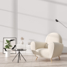 Buy Armchair with Armrests - Upholstered in Boucle Fabric - Verona White 60329 home delivery