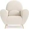 Buy Armchair with Armrests - Upholstered in Boucle Fabric - Verona White 60329 - in the EU