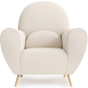 Buy Armchair with Armrests - Upholstered in Boucle Fabric - Verona White 60329 - in the EU