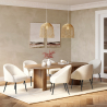 Buy Dining Chair Upholstered Bouclé - Cenai White 60330 - prices