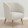 Buy Dining Chair Upholstered Bouclé - Cenai White 60330 in the Europe