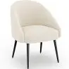Buy Dining Chair Upholstered Bouclé - Cenai White 60330 - in the EU
