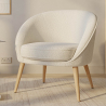 Buy White boucle accent chair - upholstered - Oirna White 60332 in the Europe