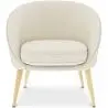 Buy White boucle accent chair - upholstered - Oirna White 60332 - prices