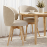 Buy Dining chair upholstered in white boucle - Seranda White 60333 in the Europe