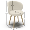 Buy Dining chair upholstered in white boucle - Seranda White 60333 at MyFaktory