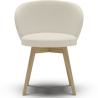 Buy Dining chair upholstered in white boucle - Seranda White 60333 at MyFaktory