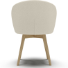 Buy Dining chair upholstered in white boucle - Seranda White 60333 with a guarantee