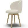 Buy Dining chair upholstered in white boucle - Seranda White 60333 - in the EU