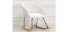 Buy Rocking armchair upholstered in white boucle - Frida  White 60334 home delivery