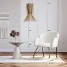 Buy Rocking armchair upholstered in white boucle - Frida  White 60334 - prices
