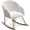 Buy Rocking armchair upholstered in white boucle - Frida  White 60334 - in the EU