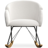 Buy Rocking armchair upholstered in white boucle - Frida  White 60334 at MyFaktory