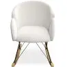 Buy Rocking armchair upholstered in white boucle - Frida  White 60334 with a guarantee