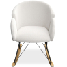 Buy Rocking armchair upholstered in white boucle - Frida  White 60334 home delivery