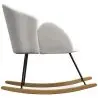 Buy Rocking armchair upholstered in white boucle - Frida  White 60334 - prices