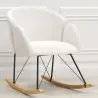Buy Rocking armchair upholstered in white boucle - Frida  White 60334 home delivery
