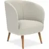 Buy White Boucle armchair - upholstered - Perkin  White 60335 - in the EU