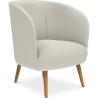 Buy White Boucle armchair - upholstered - Perkin  White 60335 - in the EU