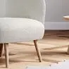 Buy White Boucle armchair - upholstered - Perkin  White 60335 home delivery
