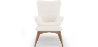 Buy Upholstered armchair in white boucle with a footrest - Wub White 60336 in the Europe