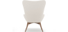 Buy Upholstered armchair in white boucle with a footrest - Wub White 60336 with a guarantee