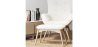 Buy Upholstered armchair in white boucle with a footrest - Wub White 60336 - prices