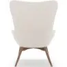 Buy Upholstered armchair in white boucle with a footrest - Wub White 60336 home delivery