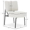 Buy White boucle upholstered dining chair - Hebay White 60337 home delivery