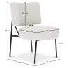 Buy White boucle upholstered dining chair - Hebay White 60337 - prices