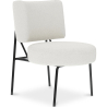 Buy White boucle upholstered dining chair - Hebay White 60337 - in the EU
