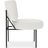Buy White boucle upholstered dining chair - Hebay White 60337 home delivery