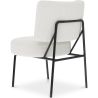 Buy White boucle upholstered dining chair - Hebay White 60337 with a guarantee