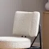 Buy White boucle upholstered dining chair - Hebay White 60337 home delivery