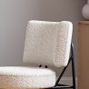 Buy White boucle upholstered dining chair - Hebay White 60337 in the Europe