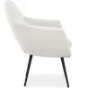 Buy Upholstered boucle accent chair in white - Uby White 60339 home delivery
