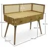 Buy Desk in Cannage Style, Mango and Oak - Maya Natural wood 60348 - prices