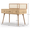 Buy Desk in Cannage Style, Mango and Oak - Maya Natural wood 60348 - in the EU